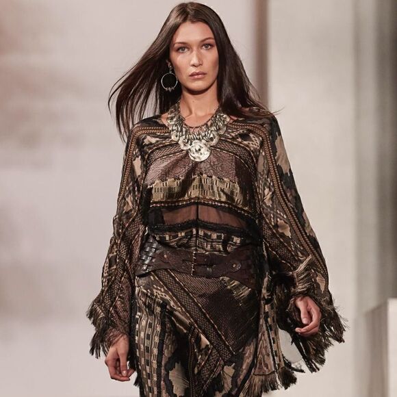 Ralph Lauren Purple Label Tops - Ralph Lauren, 2016 Runway Collection Filipa Fringe Trim Top